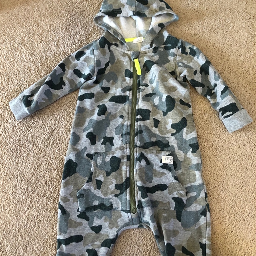 Camo hooded suit